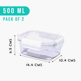 SoFresh Rectangular Container 500ml 2pcs Set | Leakproof Food Containers
