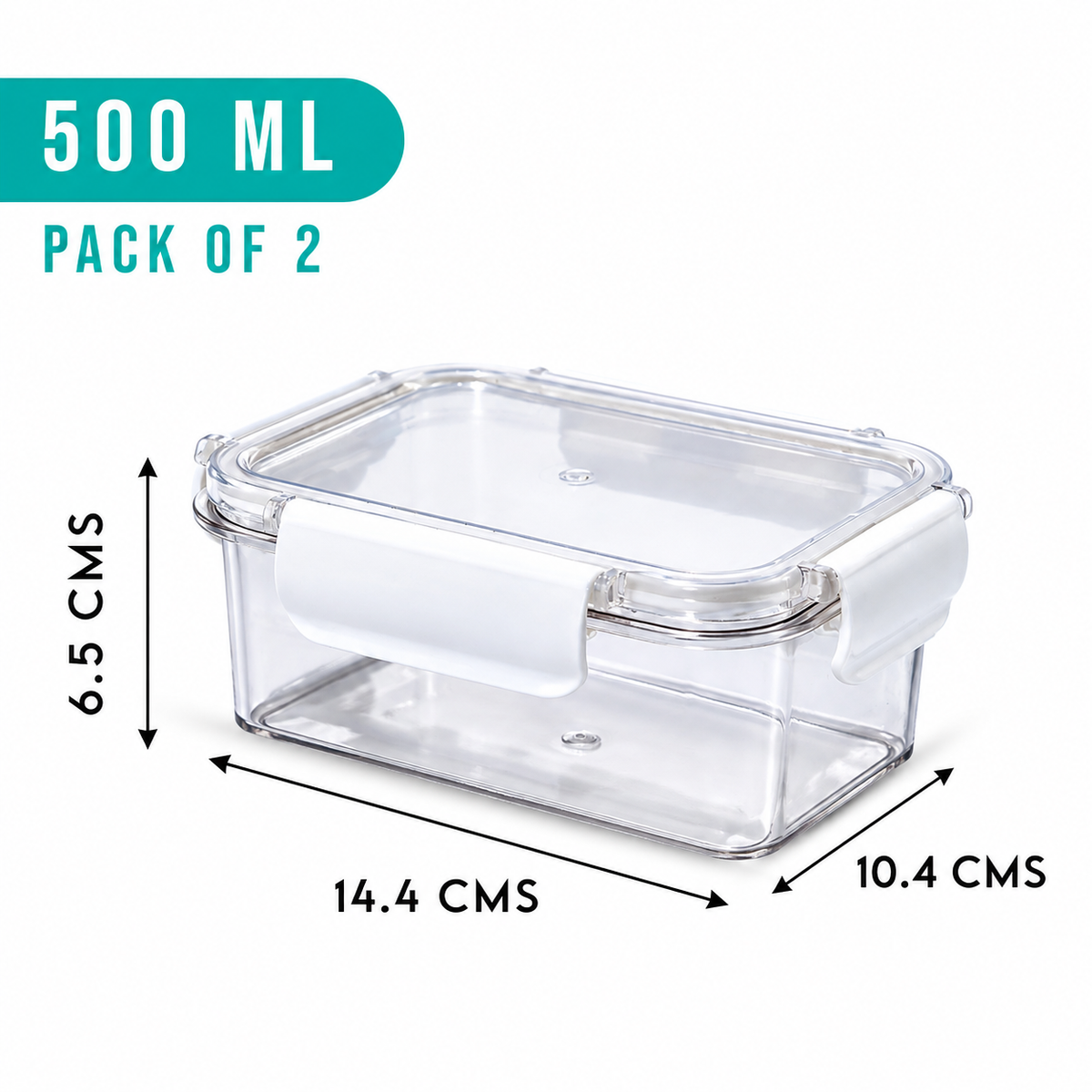 SoFresh Rectangular Container 500ml 2pcs Set | Leakproof Food Containers