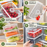 Food Storage Box 3pcs Set | Stackable Storage Boxes