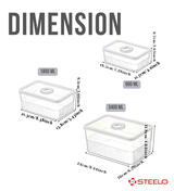 Food Storage Box 3pcs Set | Stackable Storage Boxes