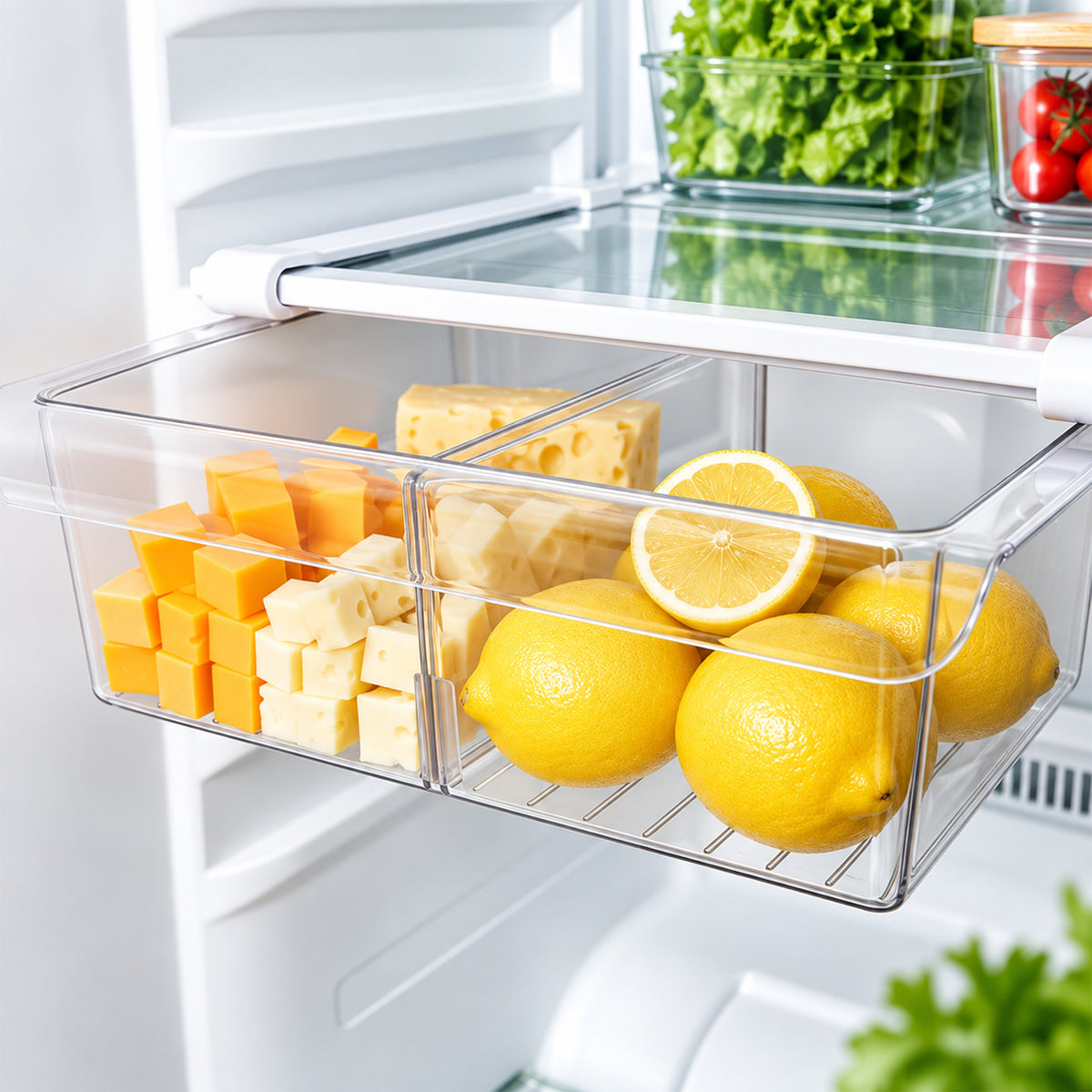 Fridge Undershelf Drawer | 2 Part | Fridge Storage Drawer