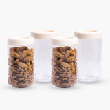 Stack & Lock Round Container 1000ml 4pcs Set | Stackable Storage Jars