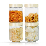 Stack & Lock Round Container 750ml 4pcs Set | Stackable Storage Jars