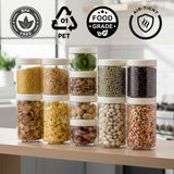 Stack & Lock Round Container 12pcs Set | Stackable Storage Jars