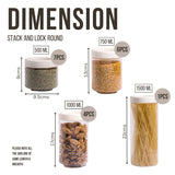 Stack & Lock Round Container 18pcs Set | Stackable Storage Jars