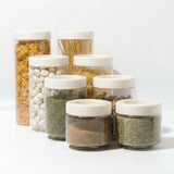 Stack & Lock Round Container 8pcs Set | Stackable Storage Jars