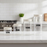 Stack & Lock Round Container 8pcs Set | Stackable Storage Jars