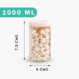 Stack & Lock Square Container 1000ml 4pcs Set | Stackable Storage Jars