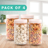 Stack & Lock Square Container 1000ml 4pcs Set | Stackable Storage Jars