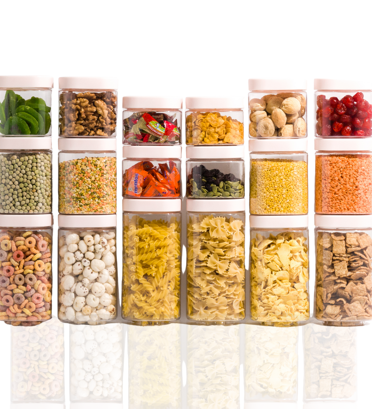Stack & Lock Square Container 18pcs Set | Stackable Storage Jars