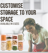 Stack & Lock Square Container 18pcs Set | Stackable Storage Jars
