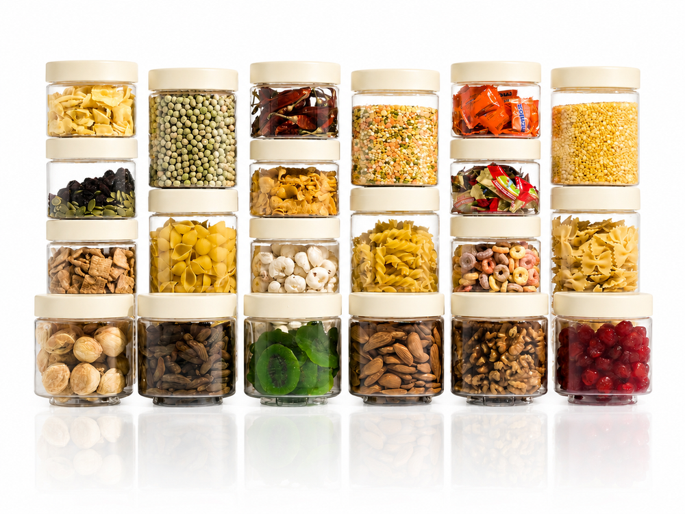 Stack & Lock Square Container 21pcs Set | Stackable Storage Jars