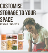 Stack & Lock Square Container 21pcs Set | Stackable Storage Jars