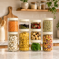 Stack & Lock Square Container 9pcs Set | Stackable Storage Jars