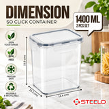 SoFresh SoClick Container 1400ml 2pcs Set | Click-Lock Food Containers