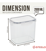 SoFresh SoClick Container 2000ml 2pcs Set | Click-Lock Food Containers