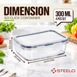 SoFresh SoClick Container 300ml 4pcs Set | Click-Lock Food Containers