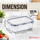 SoFresh SoClick Container 500ml 2pcs Set | Click-Lock Food Containers