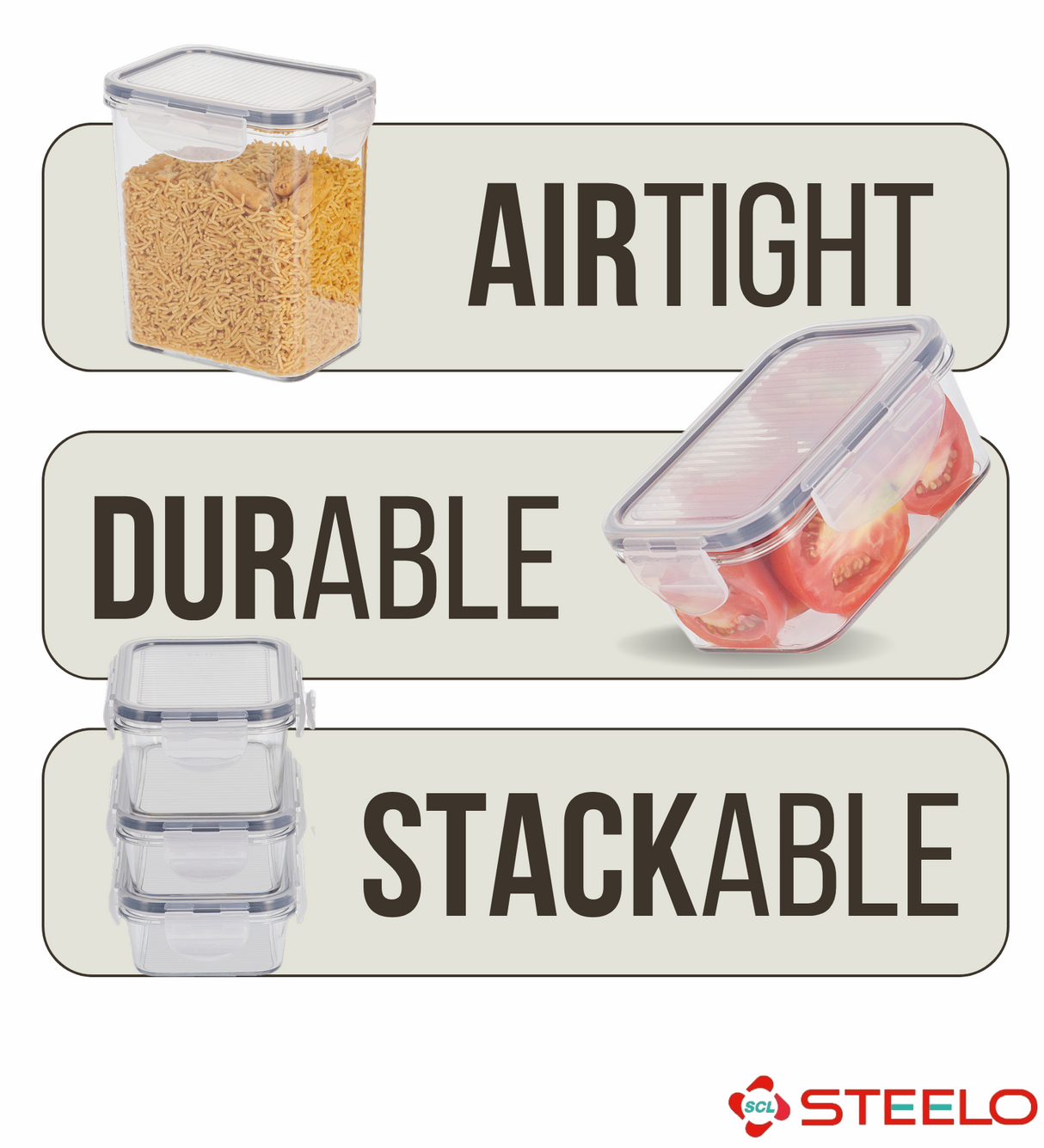 SoFresh SoClick Container 500ml 2pcs Set | Click-Lock Food Containers