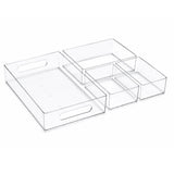 Rectangular Modular Tray 4pcs Set | Multipurpose Storage Trays