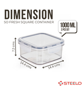 SoFresh Square Container 1000ml 2pcs Set | Airtight Food Containers