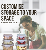 SoFresh Square Container 1000ml 2pcs Set | Airtight Food Containers
