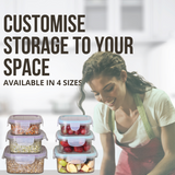 SoFresh Square Container 2000ml 2pcs Set | Airtight Food Containers