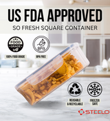 SoFresh Square Container 400ml 2pcs Set | Airtight Food Containers