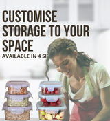 SoFresh Square Container 400ml 2pcs Set | Airtight Food Containers