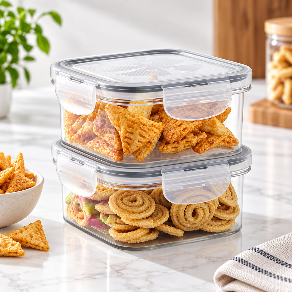 SoFresh Square Container 600ml 2pcs Set | Airtight Food Containers