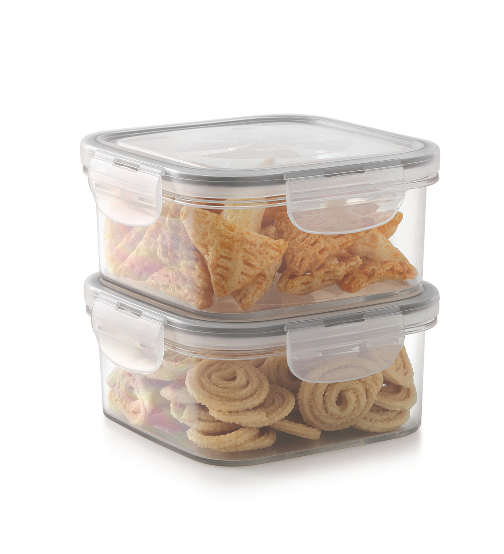 SoFresh Square Container 600ml 2pcs Set | Airtight Food Containers