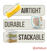SoFresh Square Container 600ml 2pcs Set | Airtight Food Containers