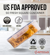 SoFresh Square Container 600ml 2pcs Set | Airtight Food Containers
