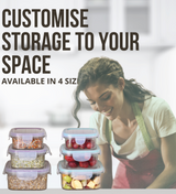 SoFresh Square Container 600ml 2pcs Set | Airtight Food Containers
