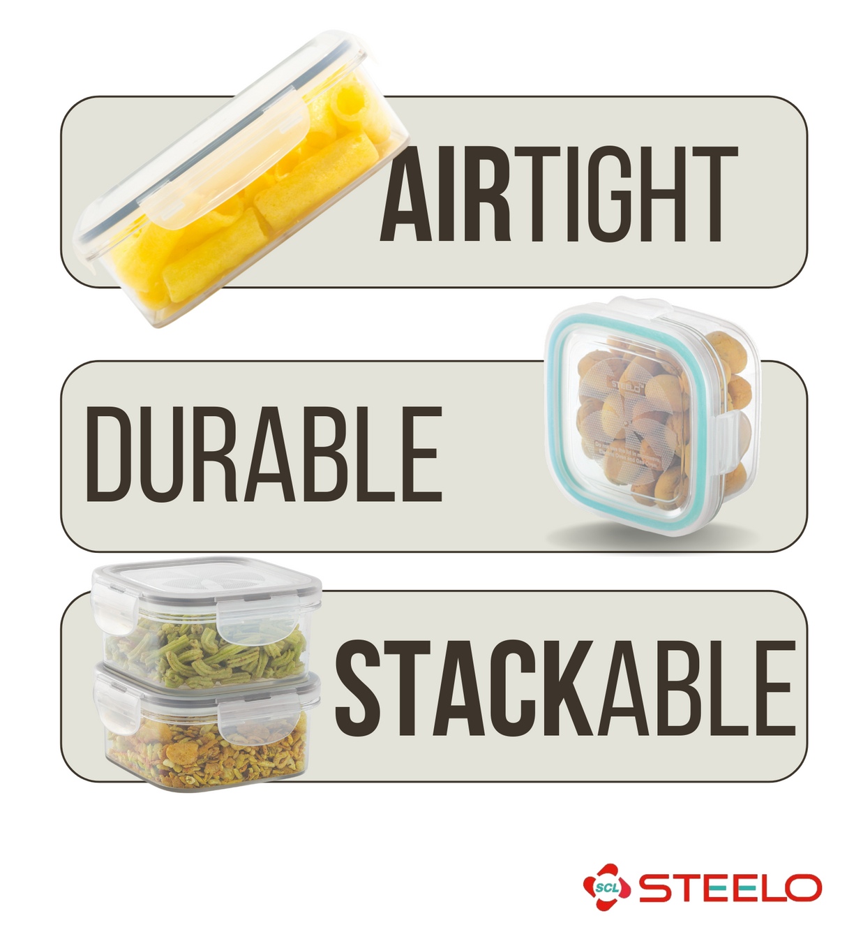 SoFresh Square Container 12pcs Set | Airtight Food Containers