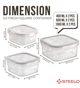 SoFresh Square Container 6pcs Set | Airtight Food Containers