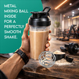 ShapeUp Shaker Bottle 500ml 2pcs Set | Gym Protein Shaker with Mixing Ball