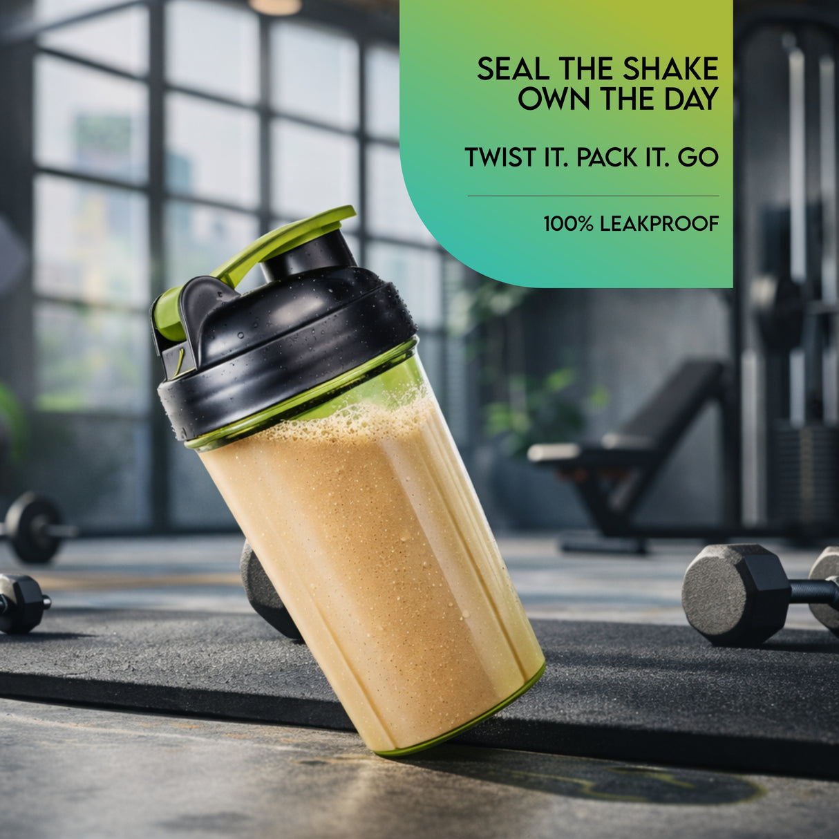 ShapeUp Shaker Bottle 500ml 2pcs Set | Gym Protein Shaker with Mixing Ball