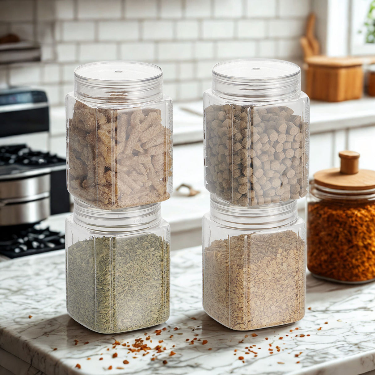 Varg Container 500ml 4pcs Set | Airtight Storage Jars