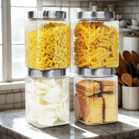 Varg Container 1250ml 4pcs Set | Stainless Steel Lids | Storage Jars