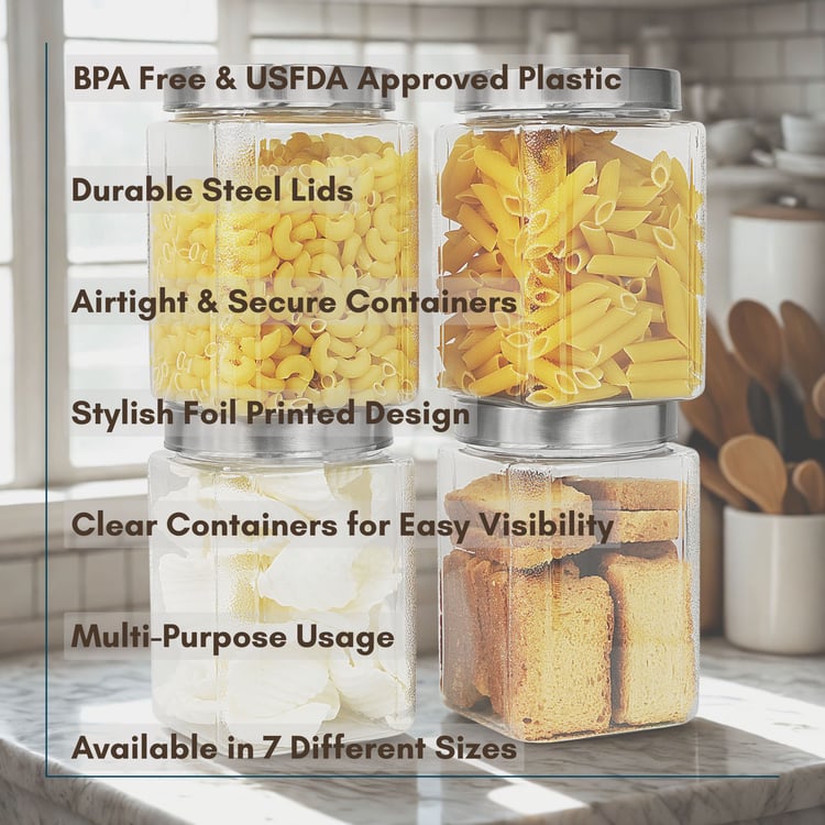 Varg Container 1250ml 4pcs Set | Stainless Steel Lids | Storage Jars