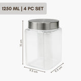 Varg Container 1250ml 4pcs Set | Stainless Steel Lids | Storage Jars