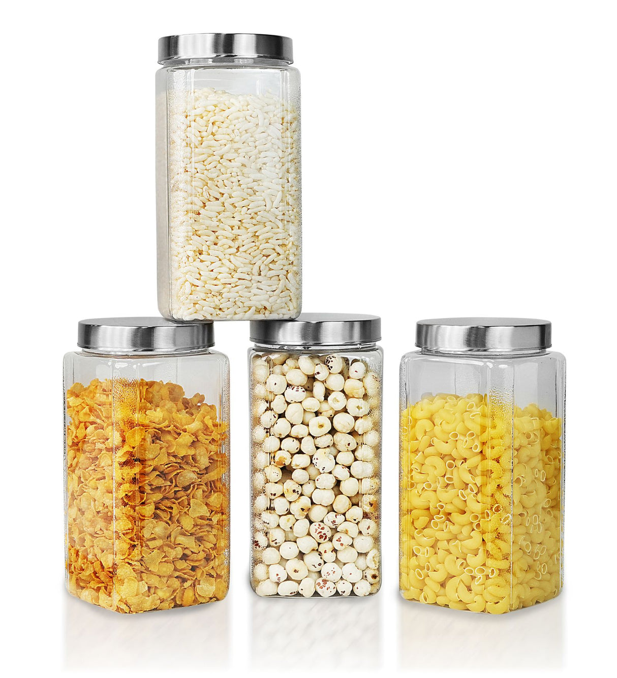 Varg Container 2000ml 4pcs Set | Stainless Steel Lids | Storage Jars