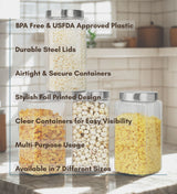 Varg Container 2000ml 4pcs Set | Stainless Steel Lids | Storage Jars