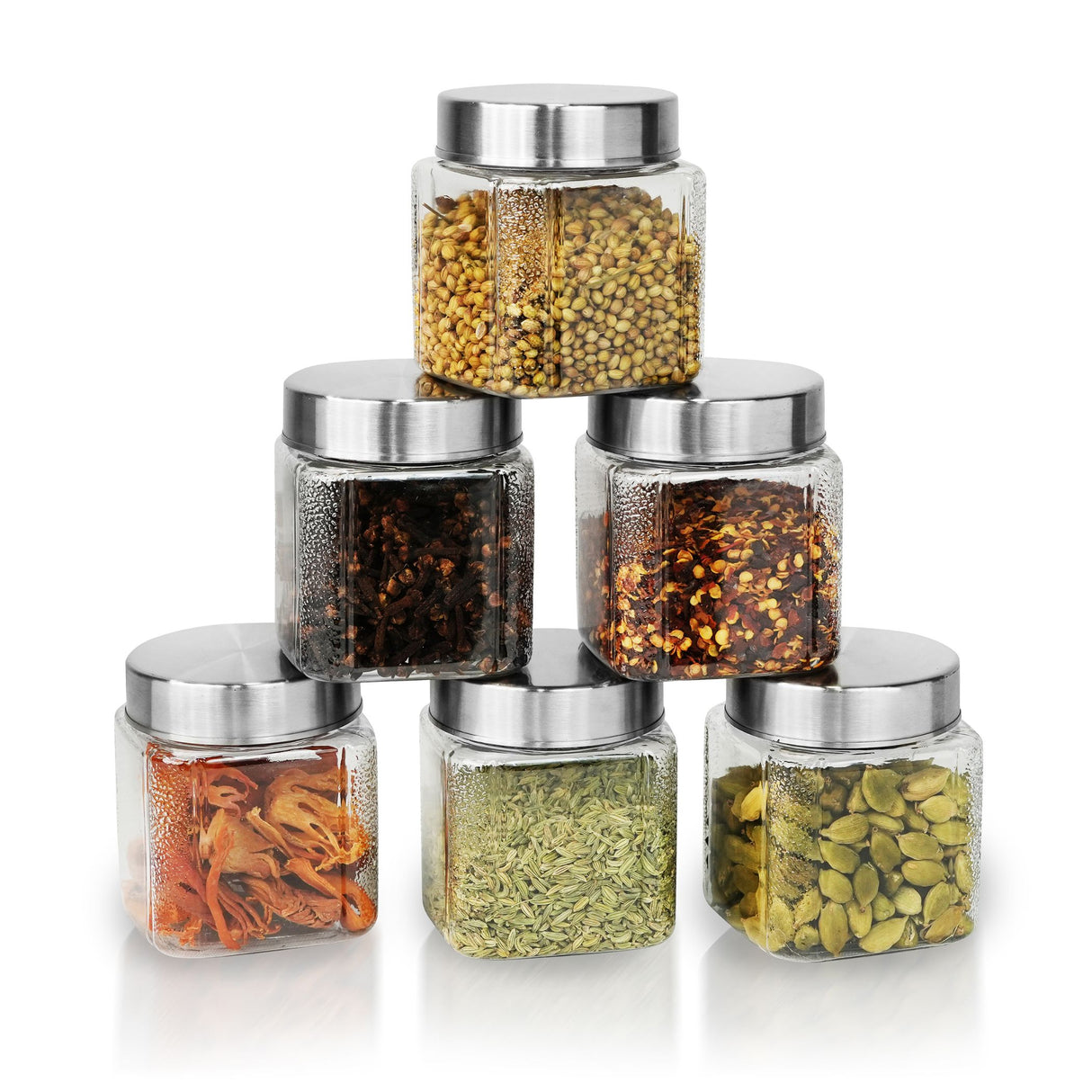 Varg Container 250ml 6pcs Set | Stainless Steel Lids | Storage Jars