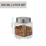 Varg Container 250ml 6pcs Set | Stainless Steel Lids | Storage Jars