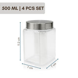 Varg Container 500ml 4pcs Set | Stainless Steel Lids | Storage Jars