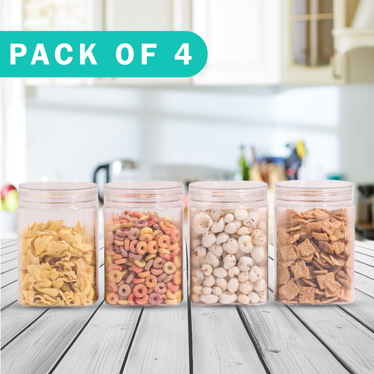 Varg Container 1250ml 4pcs Set | Airtight Storage Jars