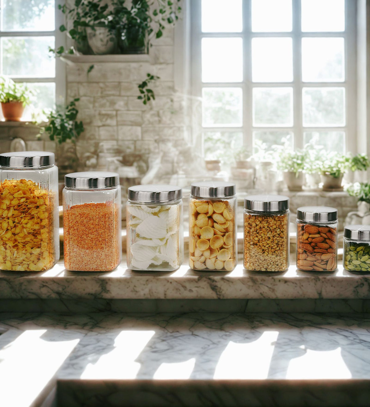Varg Container 1000ml 4pcs Set | Stainless Steel Lids | Storage Jars