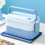 2 in 1 Bamboo Bento Lunch Box | Eco-Friendly Tiffin Box with Cutlery